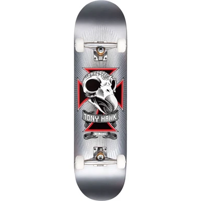 Birdhouse Skateboard Complete Tony Hawk Skull 2 Chrome 7.75"