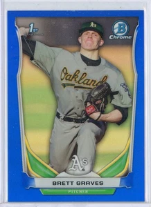 2014 Bowman Draft CDP73 Brett Graves Chrome Blue Refractor 177/399 - Picture 1 of 2