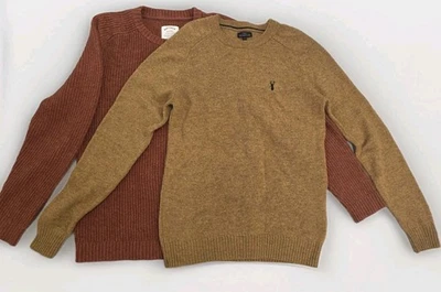 Fat Face & Next SIGNATURE Warm Wool Jumpers Cable Knit Crew Neck 38" Chest - Image 1 of 4
