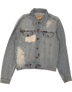 DKNY Womens Denim Jacket UK 16 Large Blue Cotton AA01 - Picture 1 of 7