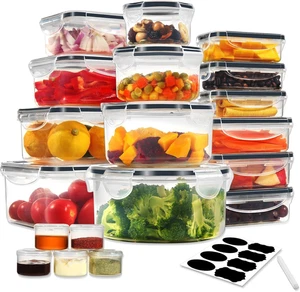 38 Pezzi Contenitori Ermetici per Alimenti, Senza BPA Contenitore Plastica Con C - Foto 1 di 12