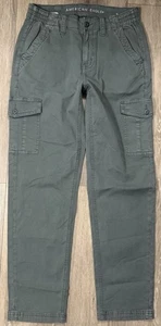 American Eagle Damen-Cargohose grün mittelhoch elastischer Bund Größe 4 - Bild 1 von 4