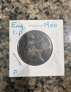 1900 British 1 Cent Penny Antique Currency UK Penny United Kingdom England .01 - Picture 1 of 7