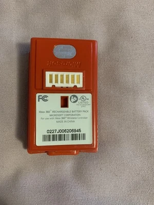 微软 Xbox 360 红色充电电池组原始设备制造商 0227J006206945 未测试 — 第 1/4 张图片