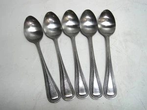 Set of 5 - Teaspoons Stanley Roberts Stainless SRB102 Rope Pattern Japan - Picture 1 of 3
