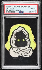 2009 Topps Star Wars Galaxy Series 4 Shaped 1/1 PSA 10 GEM MT Auto Sketch i1f - Picture 1 of 3
