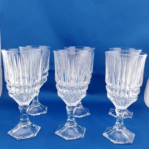 6er Set Vintage Fostoria Heritage Klar Wein Wasser Gläser 6 1/8"  - Bild 1 von 19
