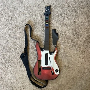 Untested Guitar Hero 5 Wireless Controller 95911.805 Red White Starburst For Wii - Picture 1 of 13