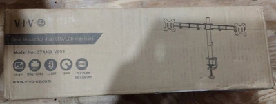 VIVO STAND-V002 Dual Monitor Desk Mount - Black - Image 1 of 2