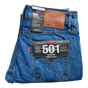 Levi's® 501 (MID BLUE STONEWASH) Original Men's Regular Fit Jeans - Imagen 1 de 6