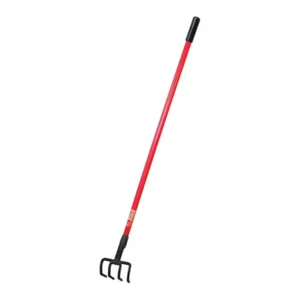 4-Tine Cultivating Fork Fiberglass Handle Heavy Duty Garden Tool NEW - Picture 1 of 12