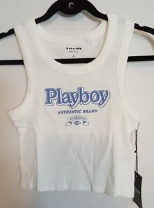 PacSun Women's Playboy Crop T-Shirt Small - Picture 1 of 5