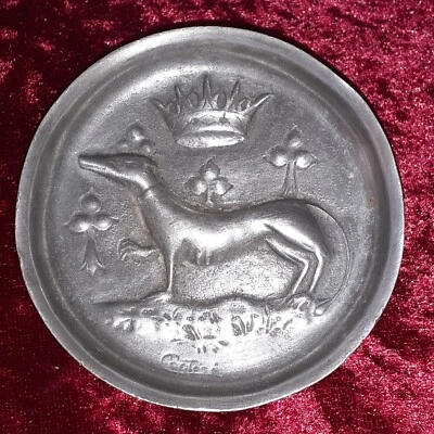 COUPELLE ETAIN HERMINE COURONNEE Ducs de BRETAGNE  Poinçon signée - Photo 1/4