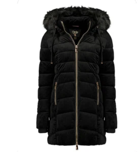 Chaqueta de invierno para mujer Canadian Peak parka piel sintética capucha biloveak negra talla S - Imagen 1 de 1