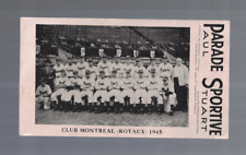 194348 Montreal Royal 1945 Dodgers Parade Sportive Paul Stewart Team Photo