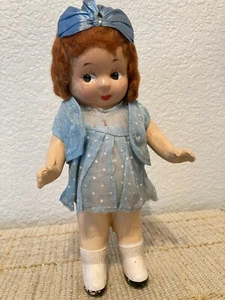 Vintage 8 in Composition Cute Googly Eyes Doll - Imagen 1 de 6