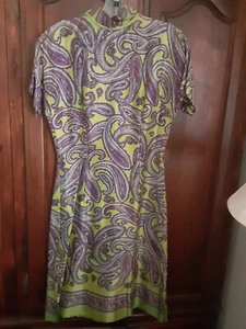 Vintage Specially Hand Made By Miranda Paisley Dress - Bild 1 von 8