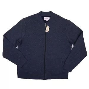 NWT Original Penguin By Munsingwear Blue Diamond Quilted Full Zip Jacket Mens XL - Picture 1 of 18