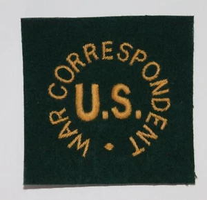 PATRÓN DE LA SEGUNDA GUERRA MUNDIAL EJÉRCITO DE ESTADOS UNIDOS CORRESPONSAL DE GUERRA UNIFORME PARCHE DE HOMBRO INSIGNIA #2 - Imagen 1 de 1