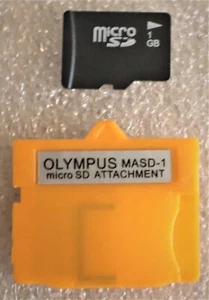 OLYMPUS/FUJIFILM XD Picture Card Adapter+1GB SanDisk MicroSDHC Memory Card - Picture 1 of 1