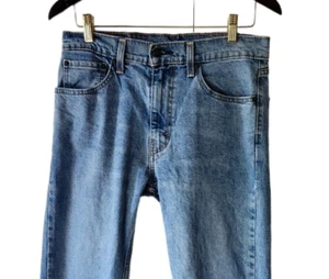Levi's 505 Jeans Mens 32 X 32 Denim Blue Medium Wash Mid Rise - Picture 1 of 9