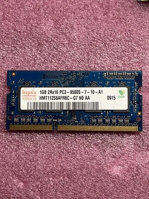 2GB 2x1GB HMT112S6AFR6C-G7N0 AA Hynix 1GB PC3-8500 DDR3-1066MHz non-ECC A1 - Image 1 of 4