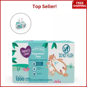 Parents Choice Salviette per Bambini, Salviette per Bambini Senza Profumo, 300, 600, 900, 1200 Conteggi - Foto 1 di 16