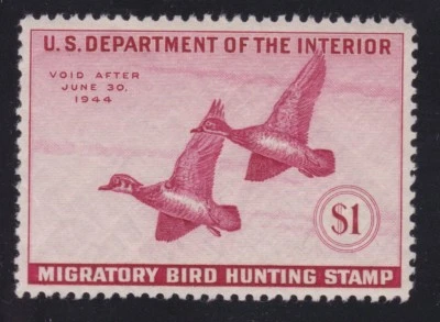 US RW10 $1 Duck Hunting Mint VF-XF OG LH SCV $120 - Image 1 of 2