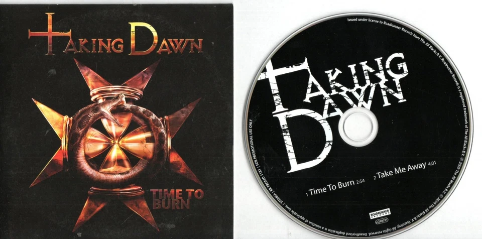 Taking Dawn - Time To Burn (2010)  - 2 Track Promo CD - Bild 1 von 2