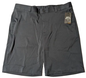 SLAZENGER GOLF Men Size 38 Tech Flat Front Ebony Shorts NEW - Picture 1 of 16