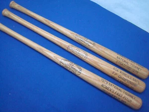3 VINTAGE WOMEN'S FAST PITCH SOFTBALL NATIONAL TOURNEY MINI BAT 1976 1979 1980 - Picture 1 of 7