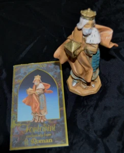 Estatuilla Fontanini Rey Melchor Italia Belén Romano con Tarjeta Sin Caja De Colección Años 90 - Imagen 1 de 4