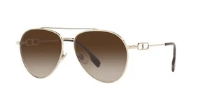 Burberry Sunglasses BE3128 110913 58mm Light Gold / Brown Gradient Lens - Picture 1 of 4