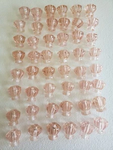 48 PASSENDE HÜBSCHE ROSA UNTERDRUCKGLASKNÖPFE SCHUBLADE ZIEHT (N44) - Bild 1 von 8