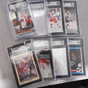 Must Read Lot of 8 Graded Hockey Cards Gretzky Lindros Fedorov 1990's RC - Picture 1 of 15