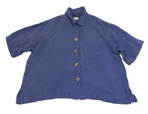 Tommy Bahama Women’s 100% Silk Button Up Blouse Purple Size Small - Picture 1 of 9