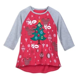 Camiseta de béisbol raglán Disney Mickey Navidad hágalo usted mismo árbol mujeres talla XXL 2X 2XL - Imagen 1 de 5