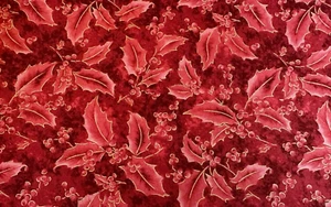 Pink Gold Red Poinsettia Christmas Fabri-Quilt Print OOP Quilt 32 Inches - Picture 1 of 2
