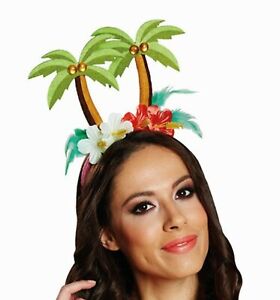 Hawaii Karibik Stroh-Hut mit Blumenkette Beach-Party Sonnenhut Motto-Party 52537