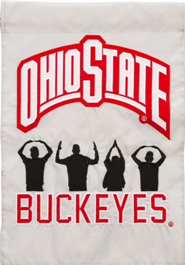 Ohio State Buckeyes 28 x 44 Inch Double Sided Vertical Appliqué House Flag - Image 1 of 1