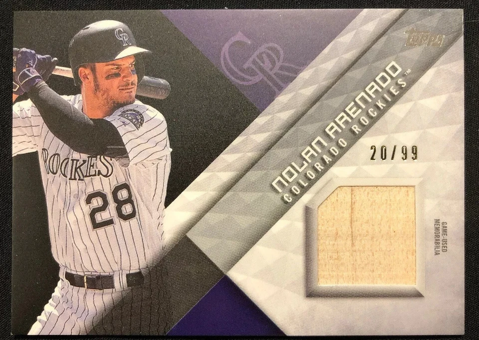 2018 Topps Series 2 Baseball Nolan Arenado SP #d 20/99 MLB Material Card #MLM-NA - Image 1 of 2