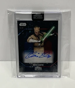 2024 Topps Chrome Black Star Wars Chris Edgerly as EETH KOTH Autograph /99 - Picture 1 of 2