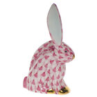 HEREND MINI RABBIT FIGURINE RASPBERRY FISHNET #VHP-05338 BRAND NIB CUTE SAVE$ FS