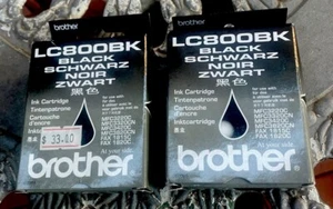 Brother LC800BK Black Ink Cartridge-New 2007-01-New x 2. More Listed. Rare. - Picture 1 of 4