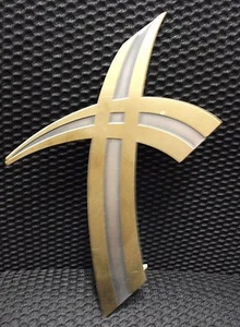 Cruz, cruz de latón, cruz de metal, cruz de metal, hecha a mano - Imagen 1 de 1