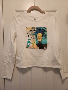 New Jean Michel Basquiat Andy Warhol Portrait Girls Size Small Shrunken Tee - Picture 1 of 5