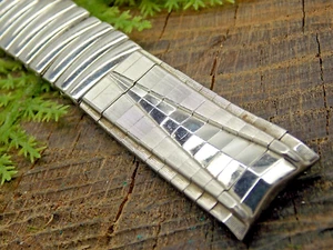 Vintage gebrauchtes Uhrenarmband Edelstahl 17,5 mm Erweiterungsarmband Herren - Bild 1 von 5