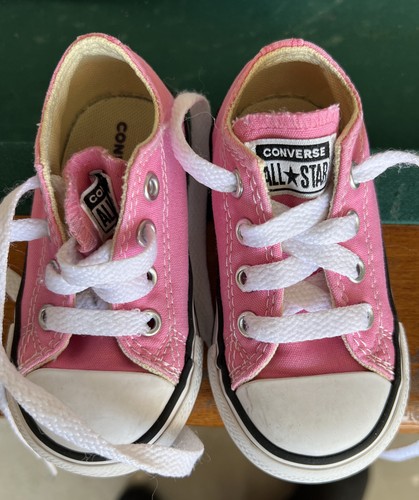 Converse Chuck Taylor All Star Pink Girl Shoes Canvas Sneakers Low Top Size 5