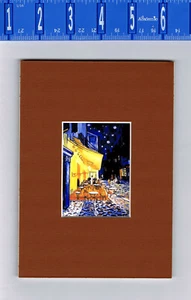 Cafe Terrace at Night, Van Gogh, Miniature Art Print - Matted   5 X 7 - Picture 1 of 1