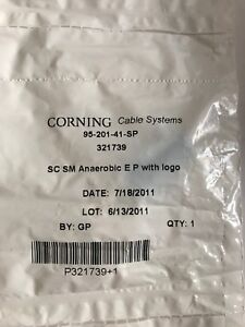 LOT of 10 EACH NEW CORNING ANAEROBIC SC SM 95-201-41-SP FIBER OPTIC CONNECTOR